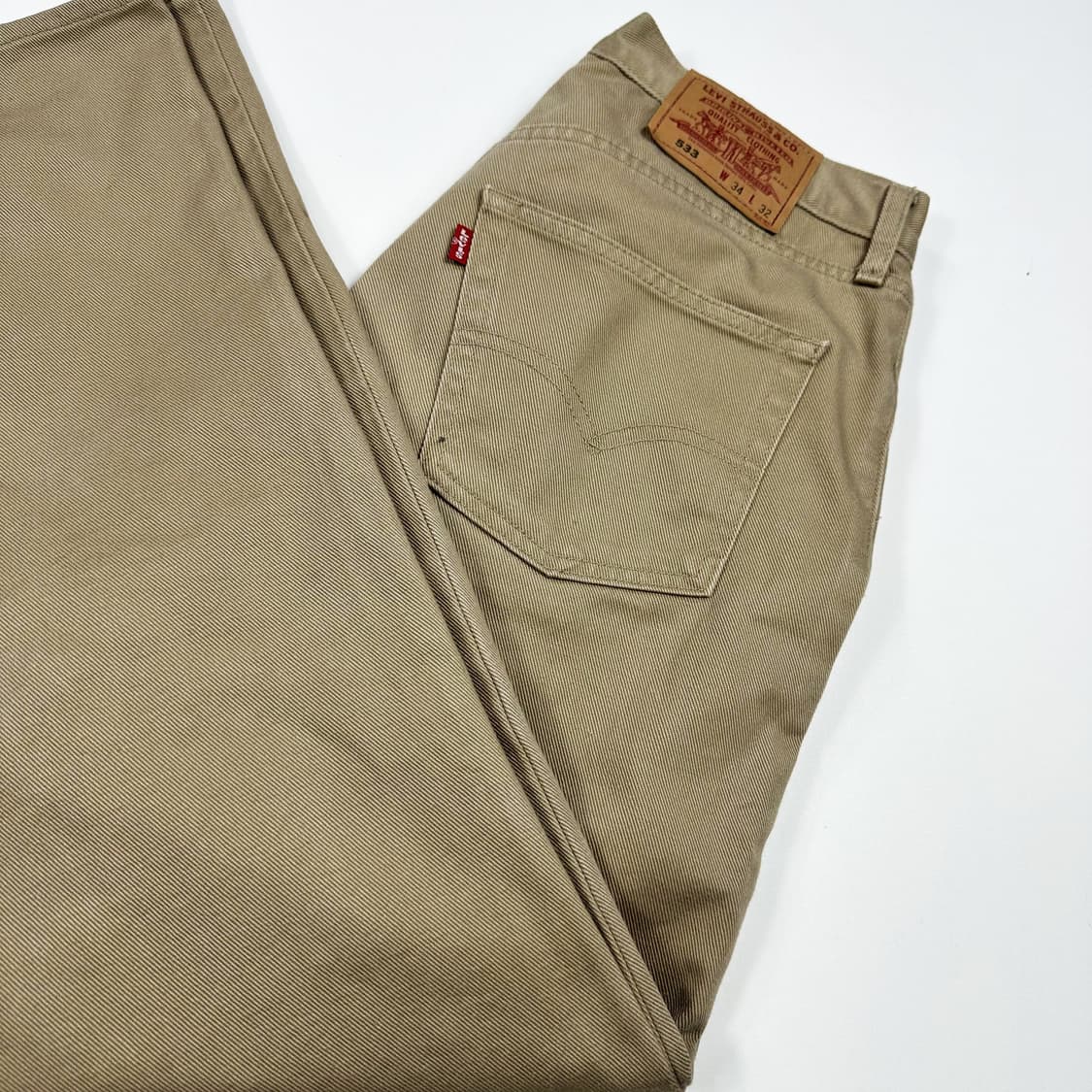 리바이스 533 오리지널 재팬 베이지 데님팬츠 (30인치) 상품이미지1