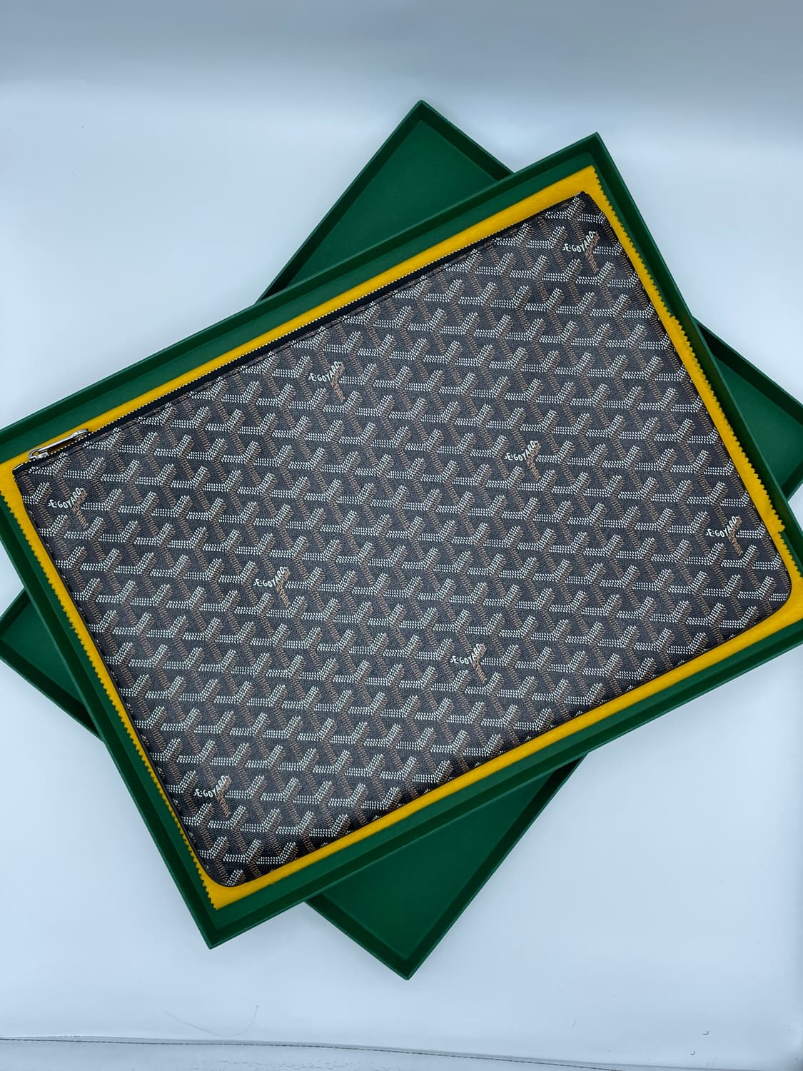 [ 풀구성 / 새상품급 ] 정품 고야드 세나 GM 클러치백 블랙 상품이미지1