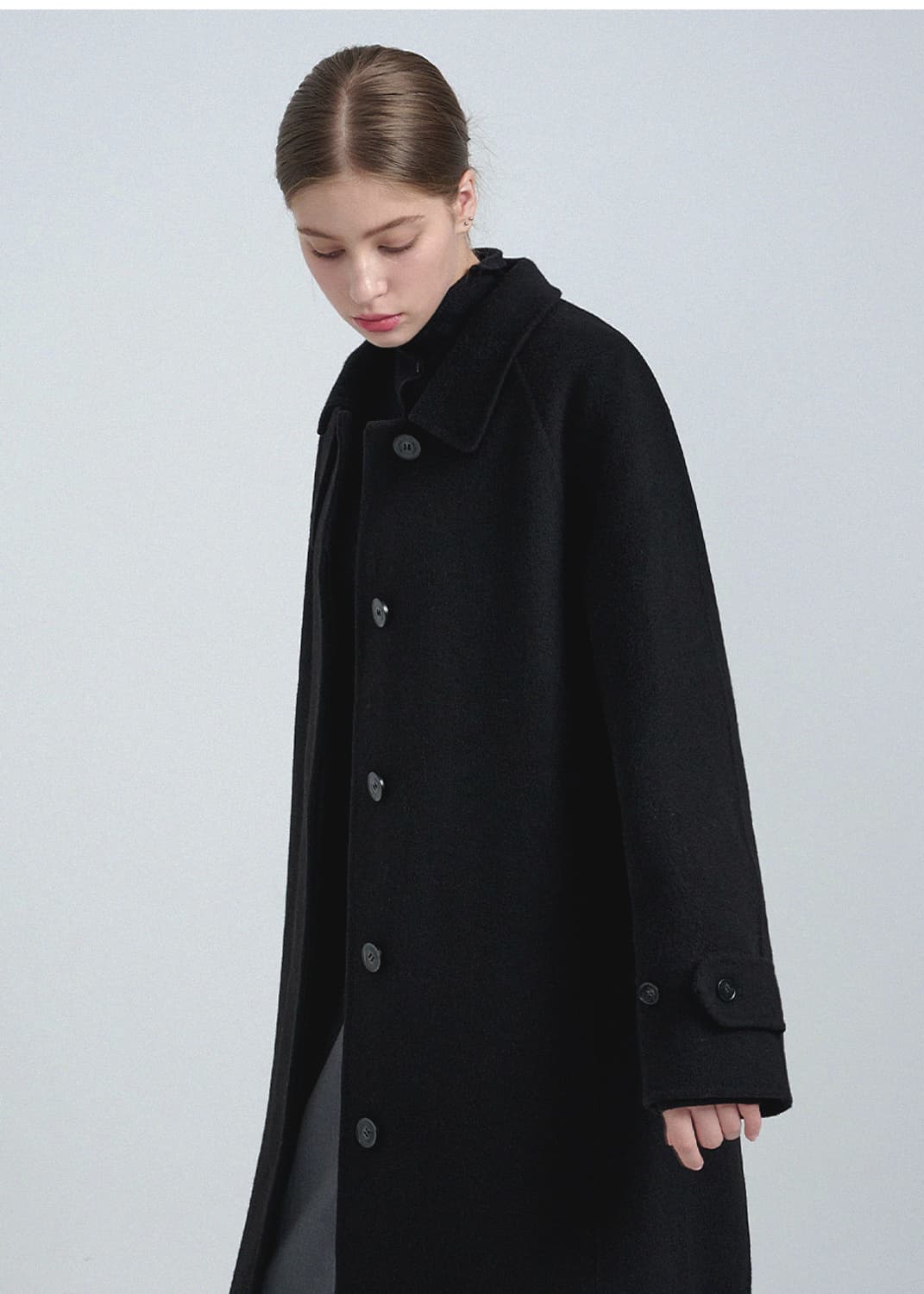 (새상품) 미케네 다비 핸드메이드 울 발마칸 코트 상품이미지2