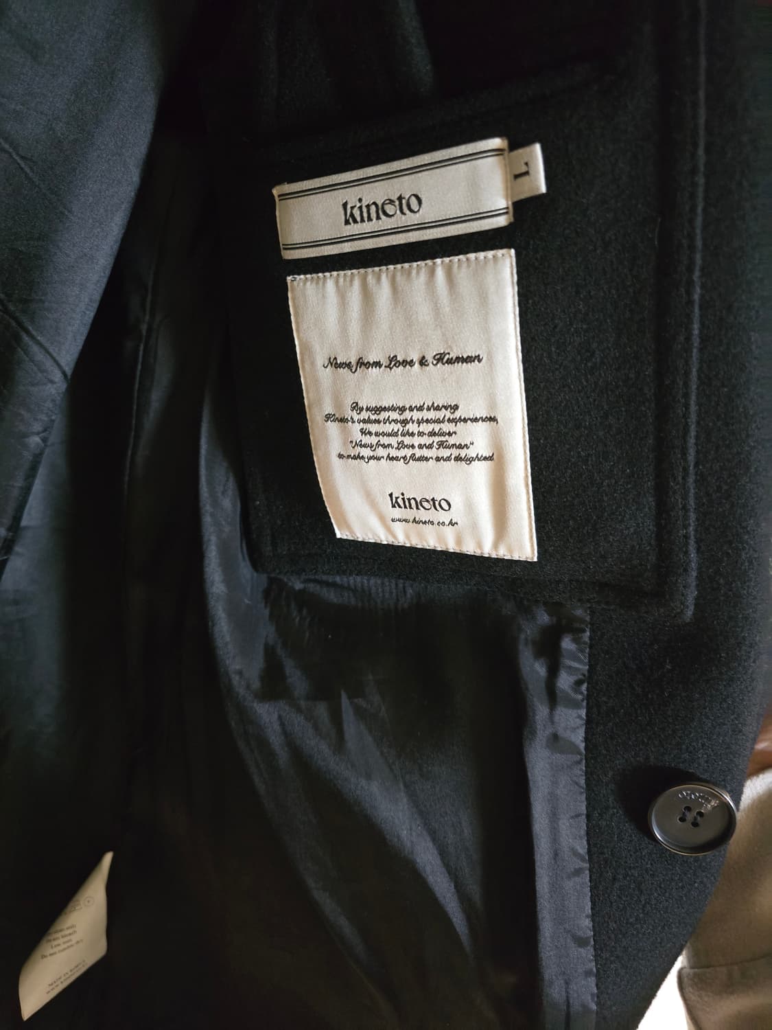 키네토 울 펠트 맥코트 블랙 L(105) 상품이미지3