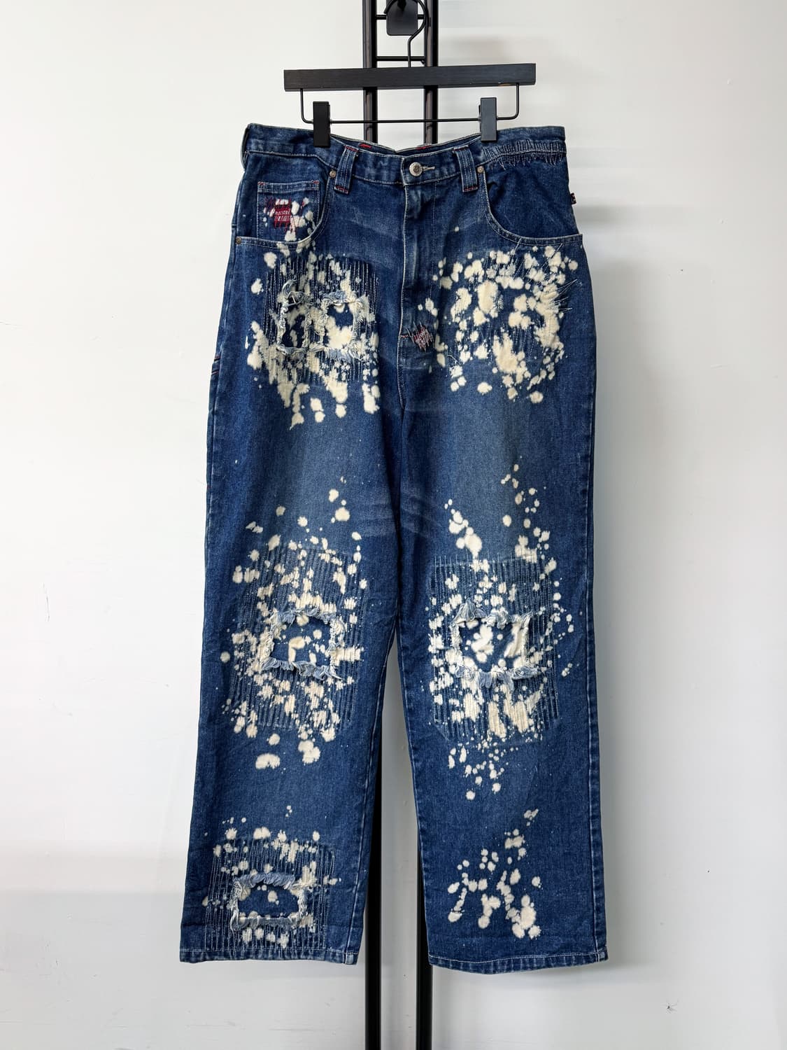 팻 팜 블리치드 스티치 데님 팬츠 상품이미지1