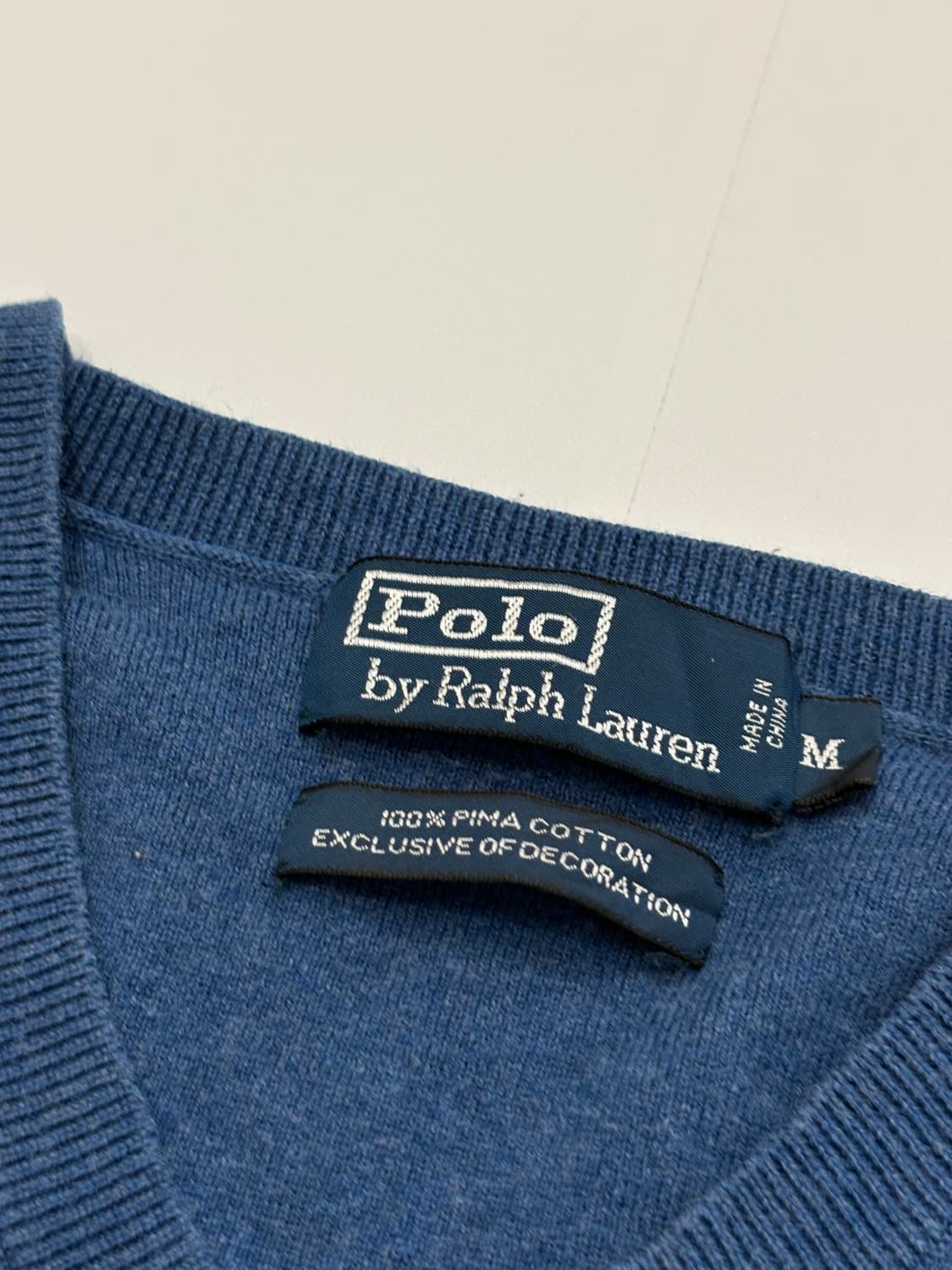 Polo 폴로랄프로렌 V넥 블루 니트 상품이미지3