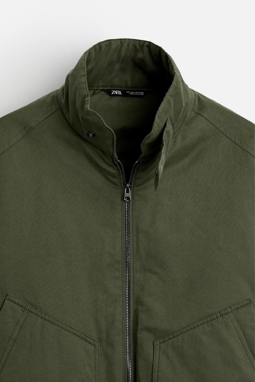 자라 패딩보트 점퍼 카키 상품이미지3