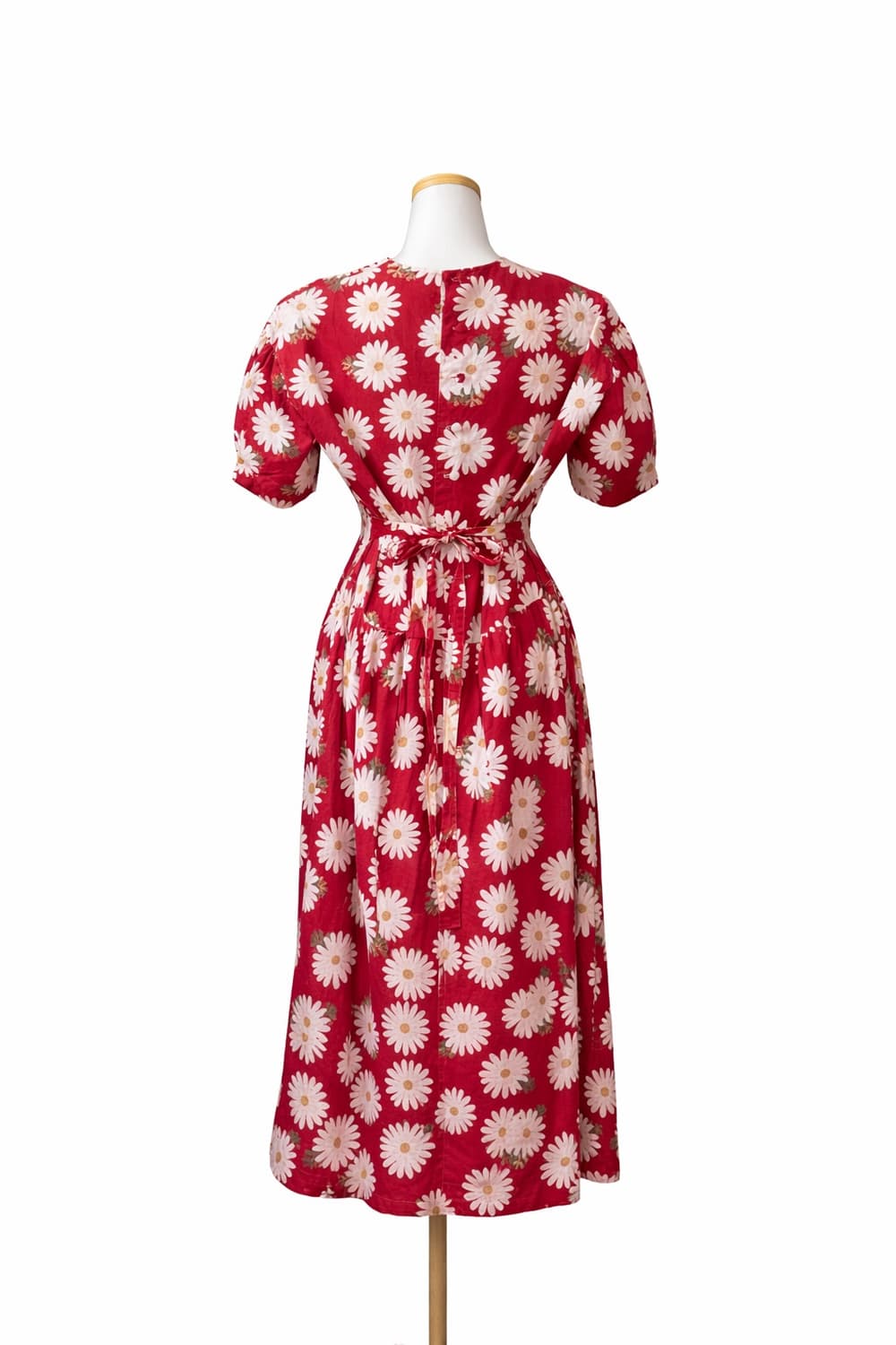 핑크하우스 데이지 플라워 핀턱 빈티지 롱 원피스 상품이미지4