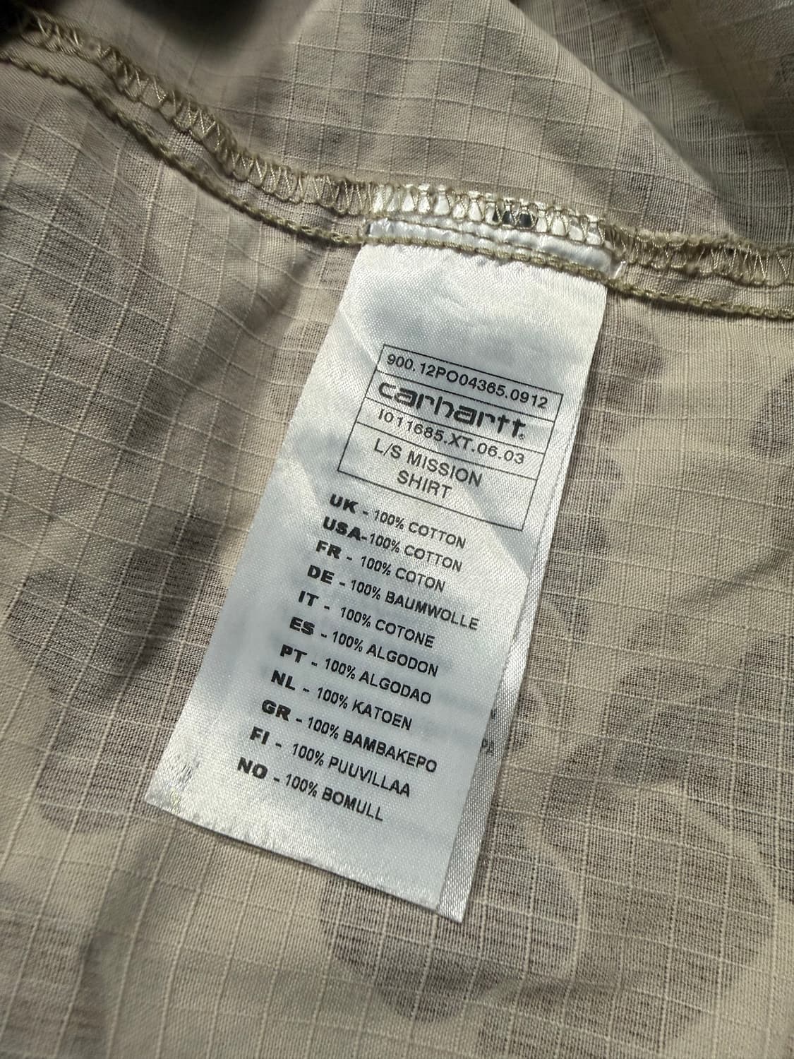 Carhartt Wip 칼하트 윕 카모플라쥬 셔츠 상품이미지4