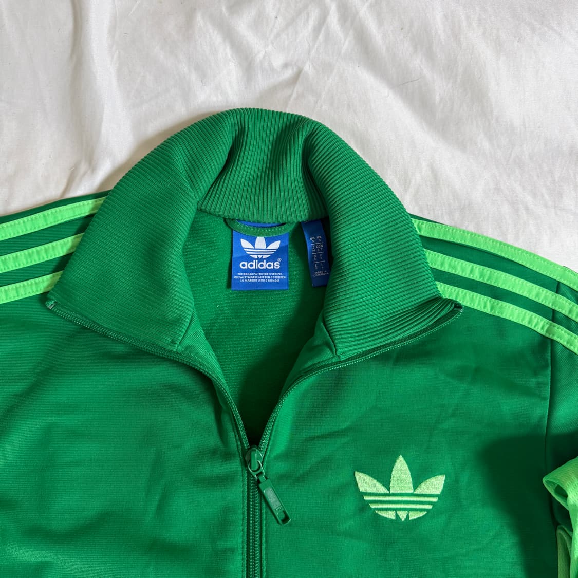 아디다스 구형 트랙탑 구파이어버드 그린 져지 M 상품이미지3