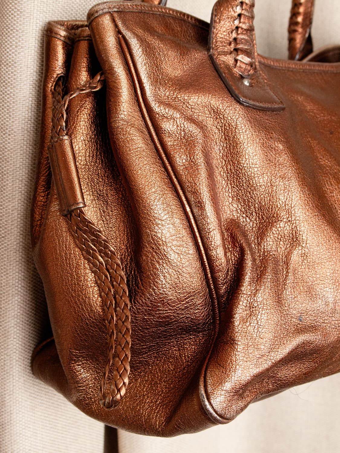 Metalic Bronze Leather Shoulder Bag 상품이미지6