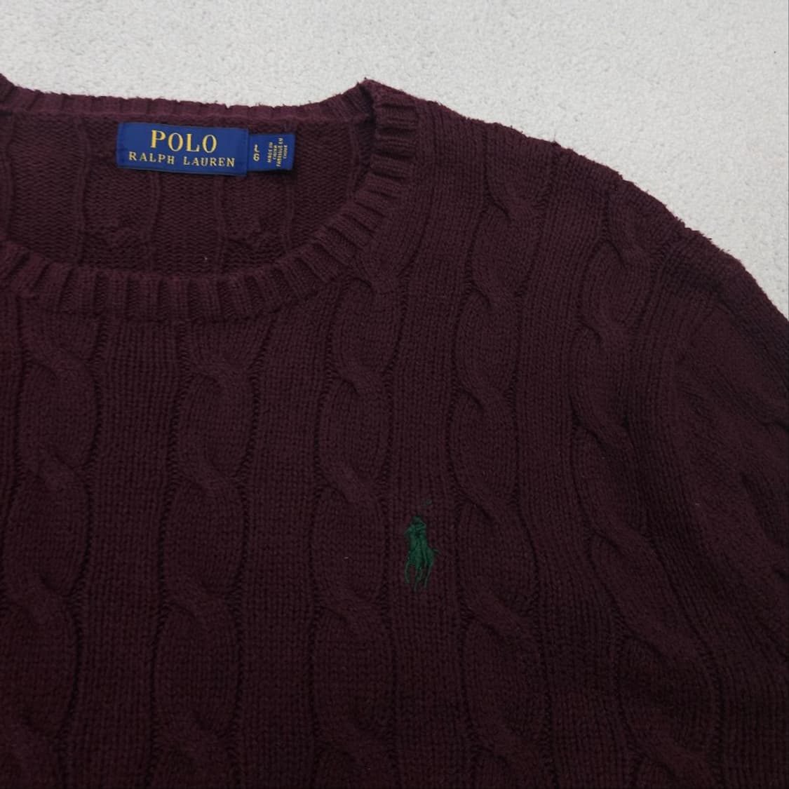 폴로 랄프 로렌 신형 케이블 니트 L 상품이미지2