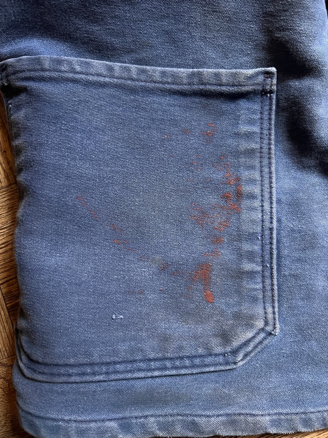 [M]90's ROFA 빈티지 페이딩 몰스킨 더블브레스트 프렌치 워크자켓 상품이미지4