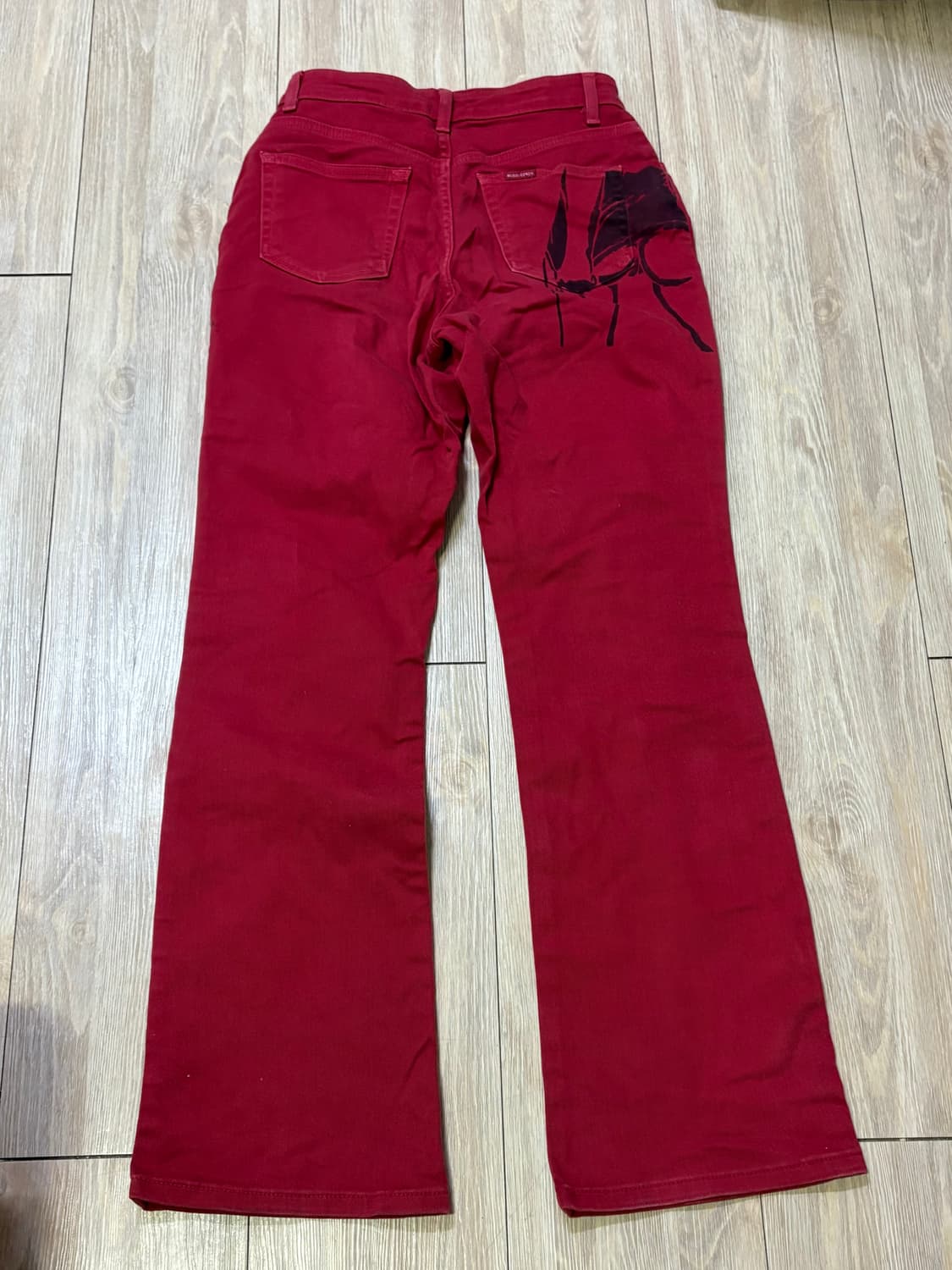 에드윈 커스텀 플레어 레드 데님 팬츠 상품이미지5