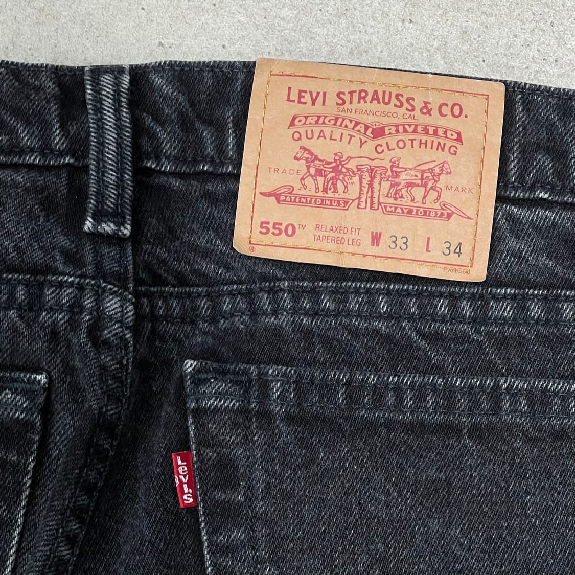 리바이스 550 흑청 데님팬츠 s10314 상품이미지5