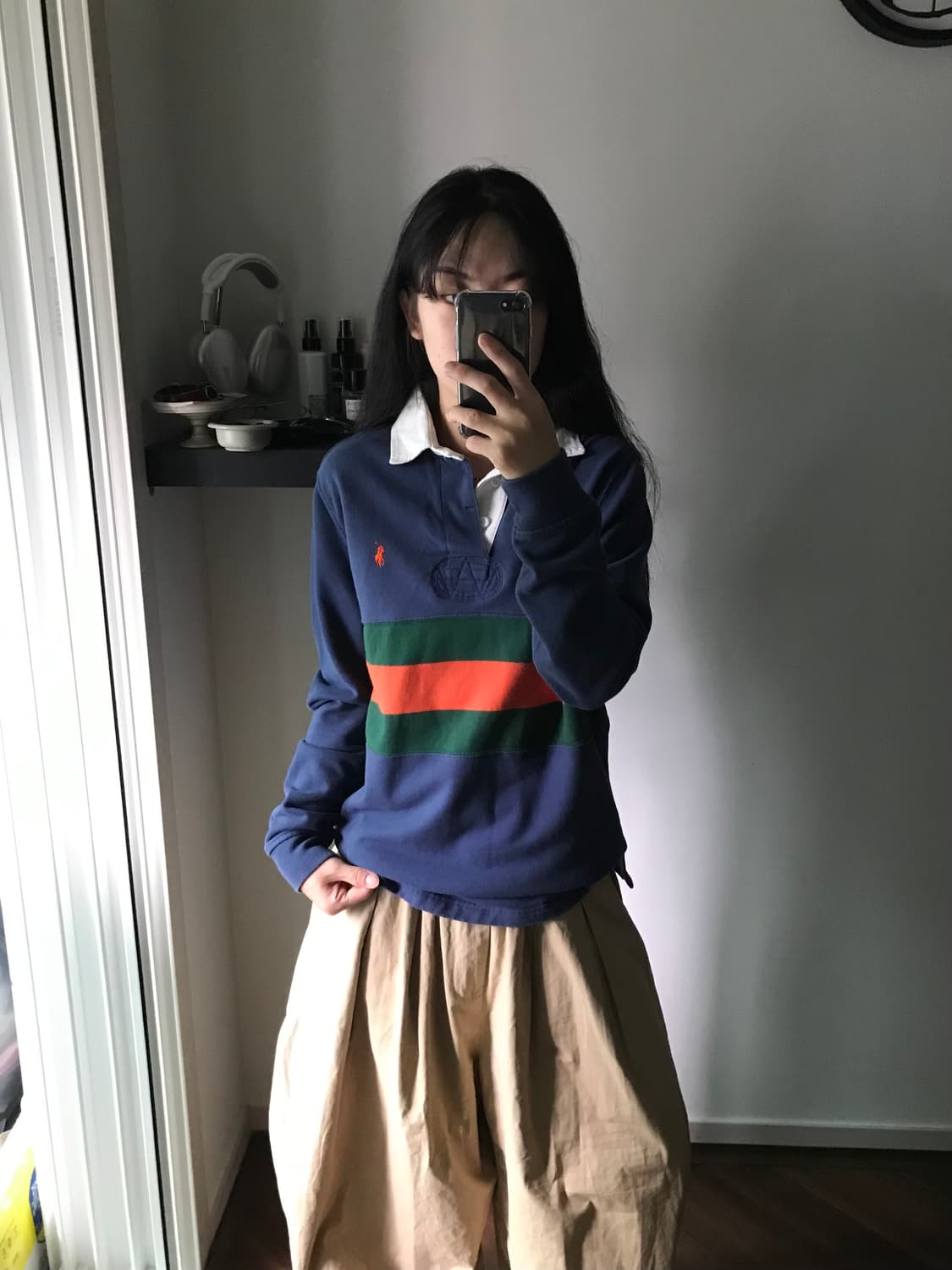 폴로 랄프로렌 포니로고 배색 네이비 럭비티 상품이미지3