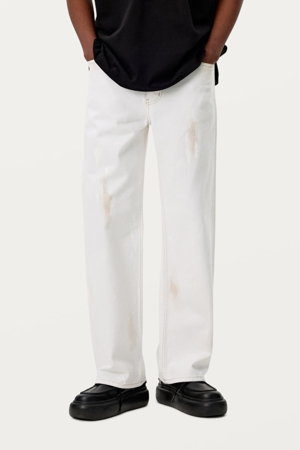 솔리드 옴므 포켓 크림 데님 팬츠 상품이미지1