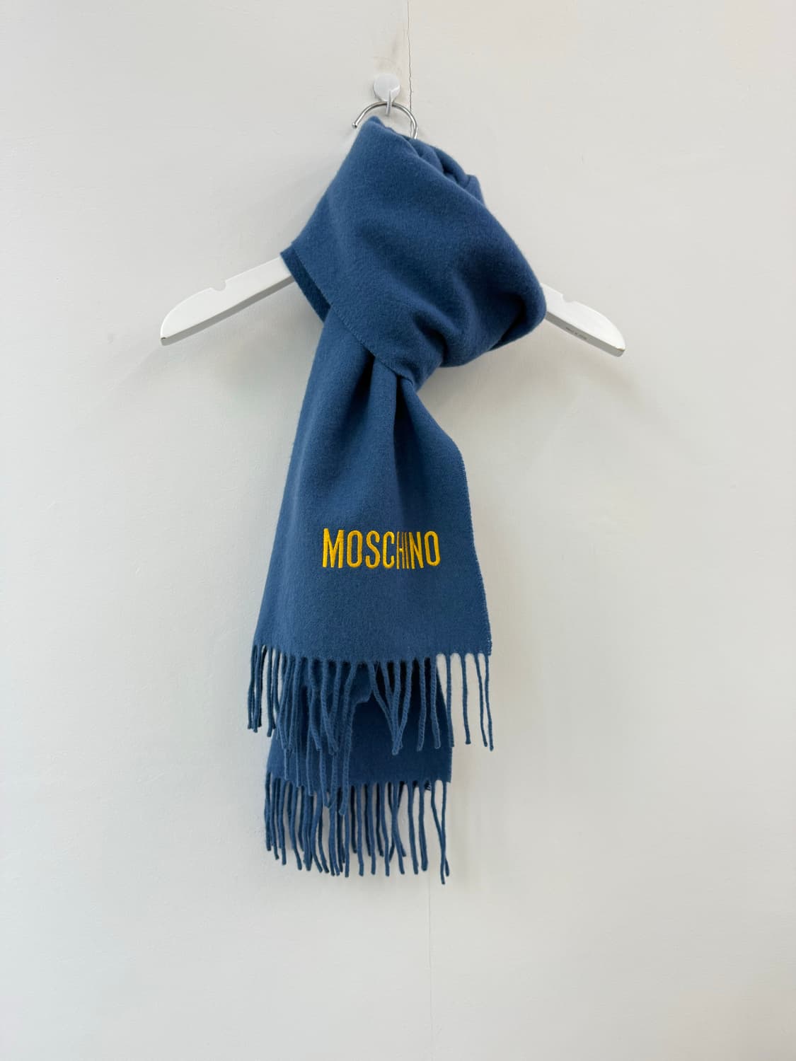 모스키노 램스울 블루 목도리 머플러 상품이미지1