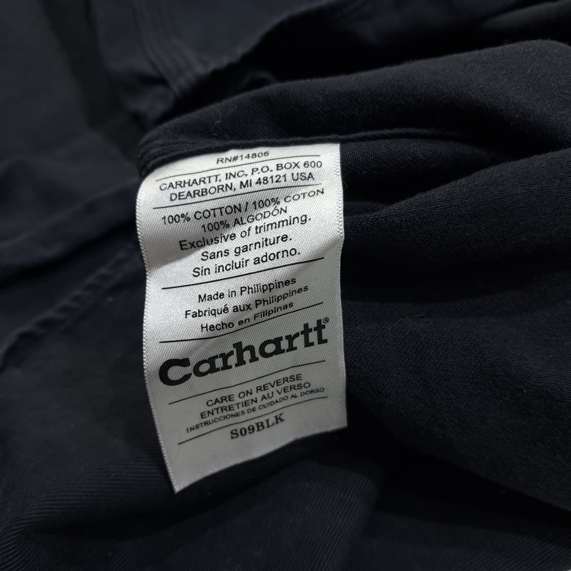 CL397 2XL 칼하트 90s 코튼 버튼다운 블랙 셔츠 남방 상품이미지6