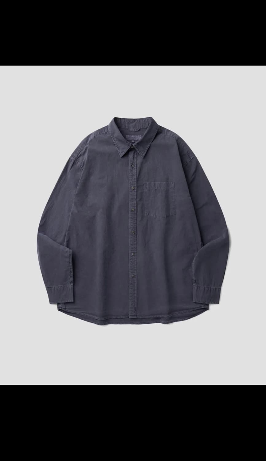 유니온 블루 다이드 런드리 셔츠 네이비 L 상품이미지1