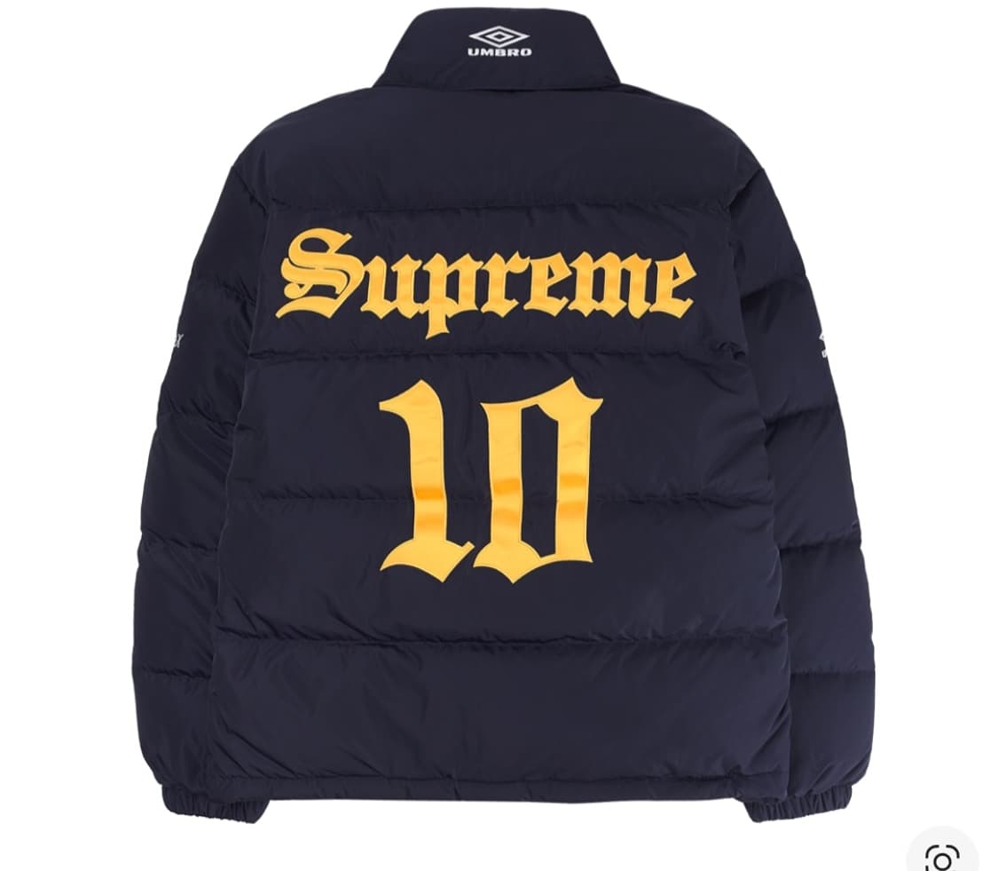슈프림 x 엄브로 다운 퍼퍼 자켓 네이비 - 25FW 상품이미지2