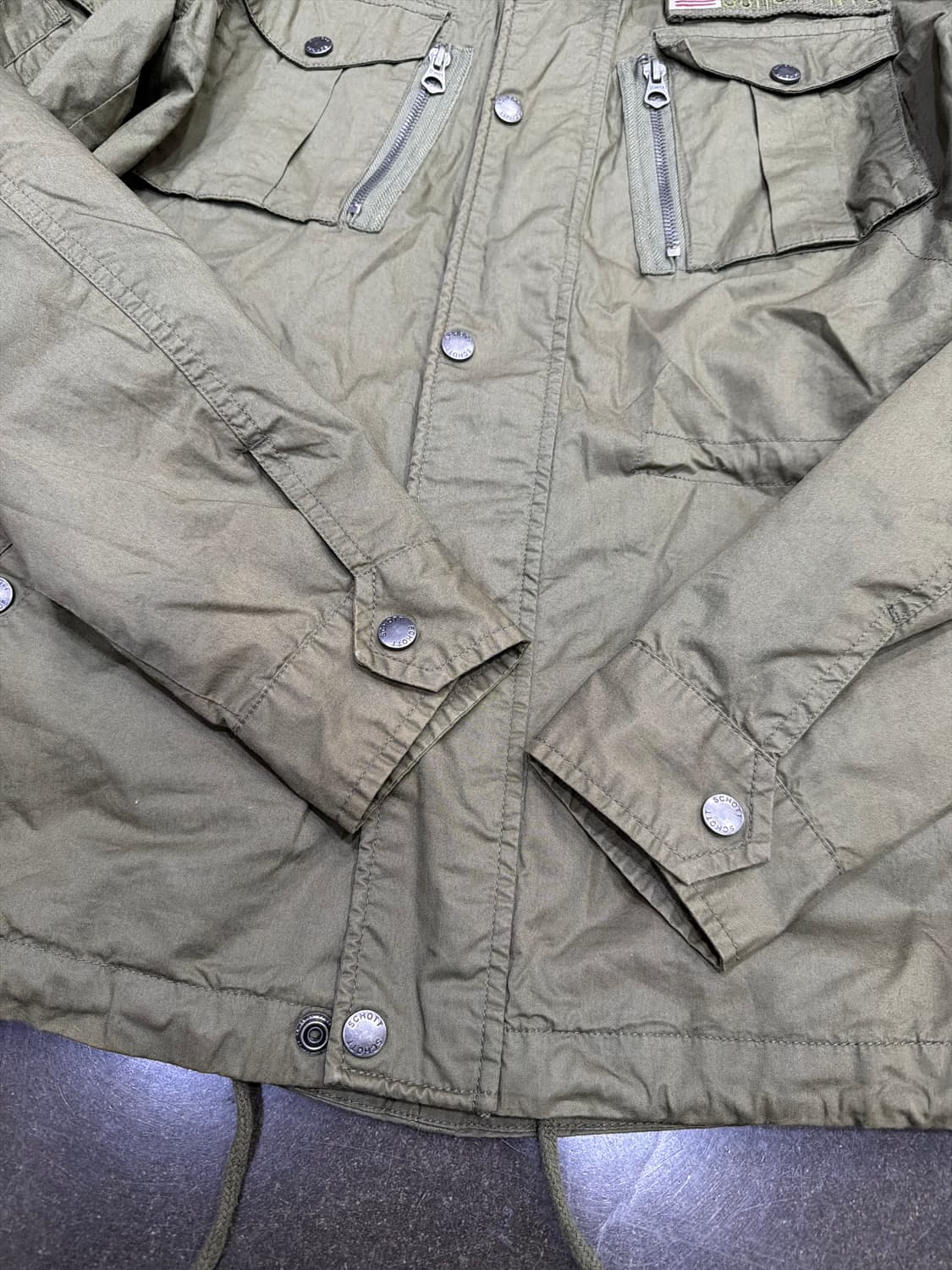 쇼트 밀리터리 패치 M65 필드자켓 올리브 M 상품이미지8