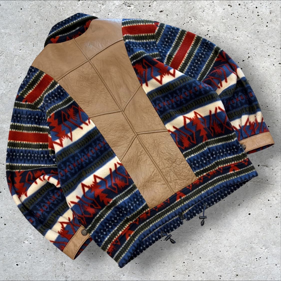 [XL] N2 에스닉 패턴 램스킨 플리스 집업 자켓 D497 상품이미지2