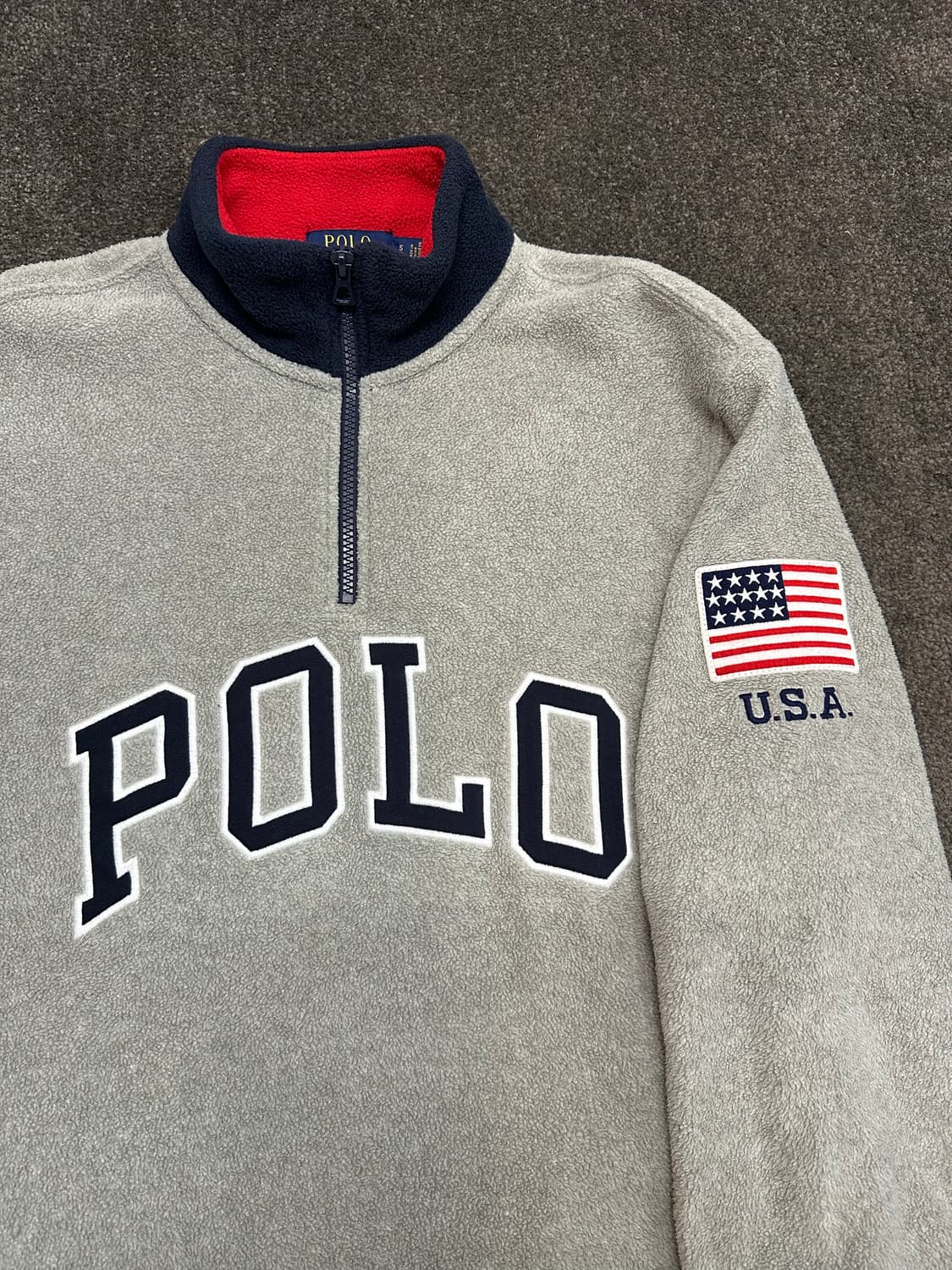 폴로 랄프로렌 성조기 하프집업 S사이즈 상품이미지2