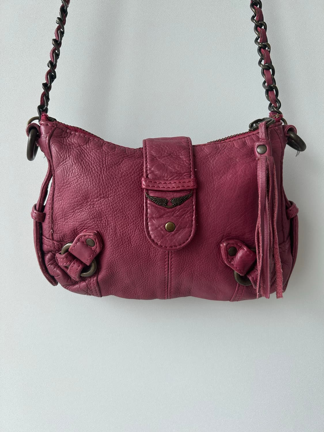 Zadig & Voltaire 핑크 가죽 숄더백 상품이미지1