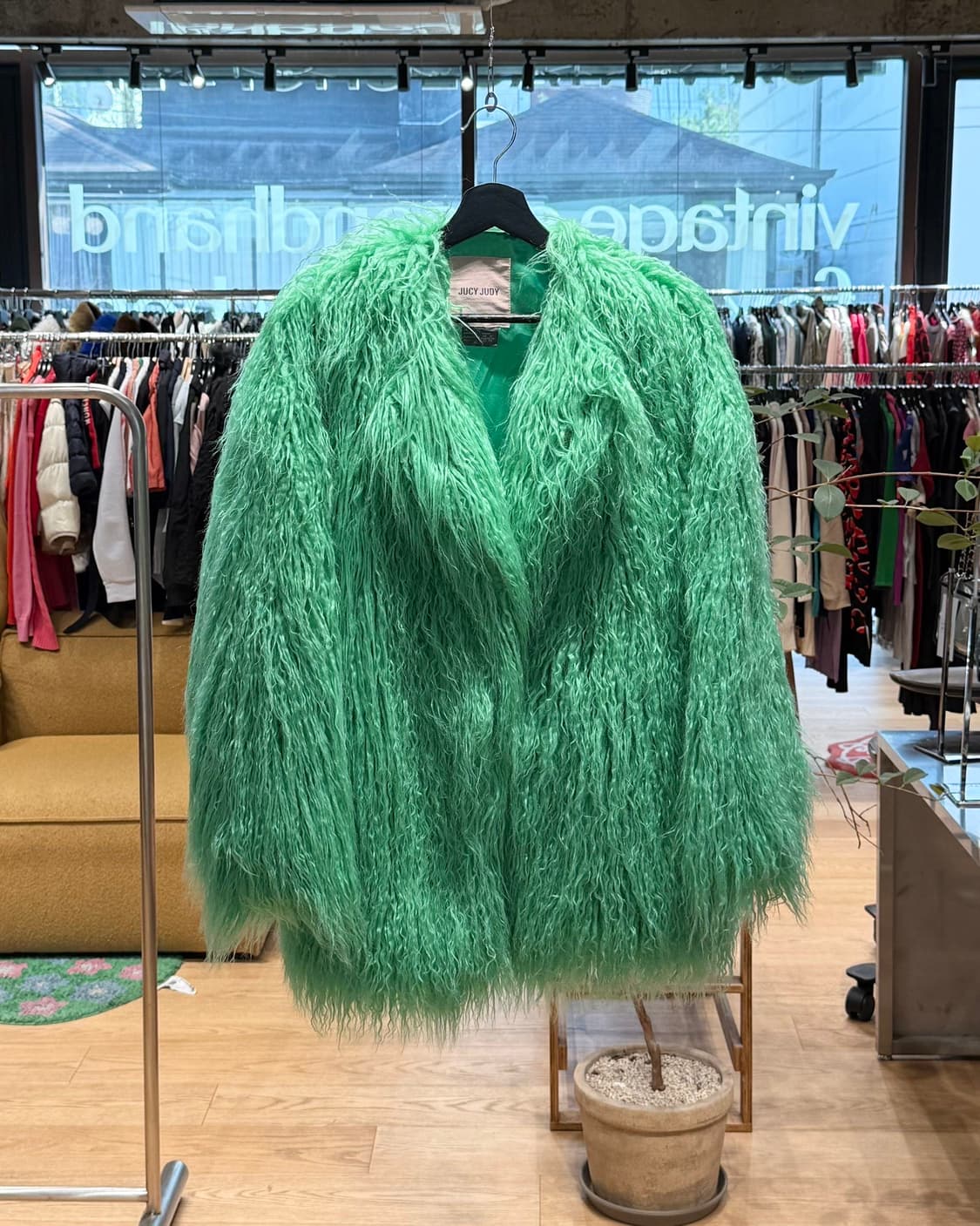 쥬시 주디 그린 퍼 자켓 상품이미지1