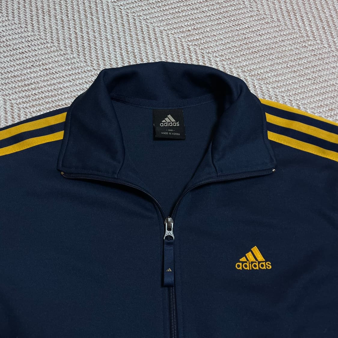 [정품] 아디다스 네이비 옐로우삼선 져지 [ 100 ] 상품이미지3