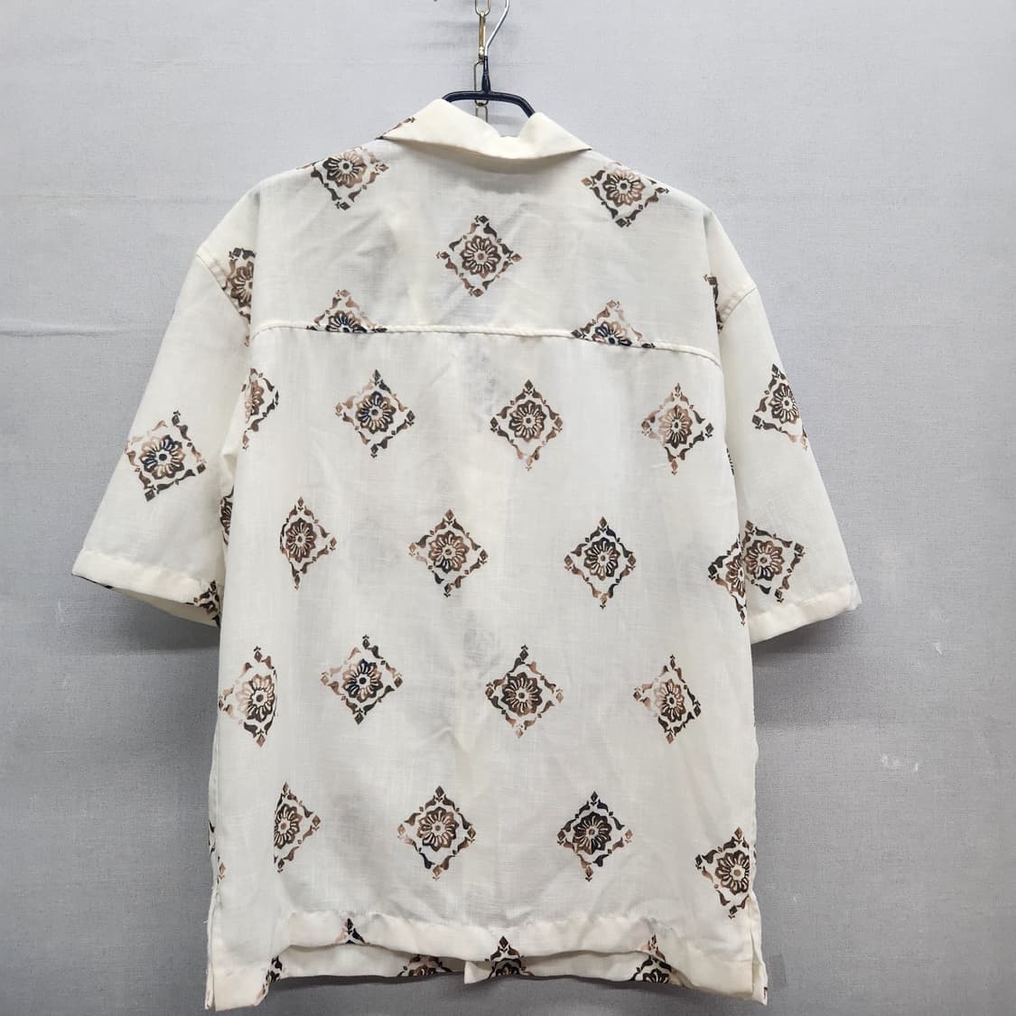 자라 ZARA 에스닉 가하학 패턴 린넨 혼방 반팔셔츠 상품이미지4