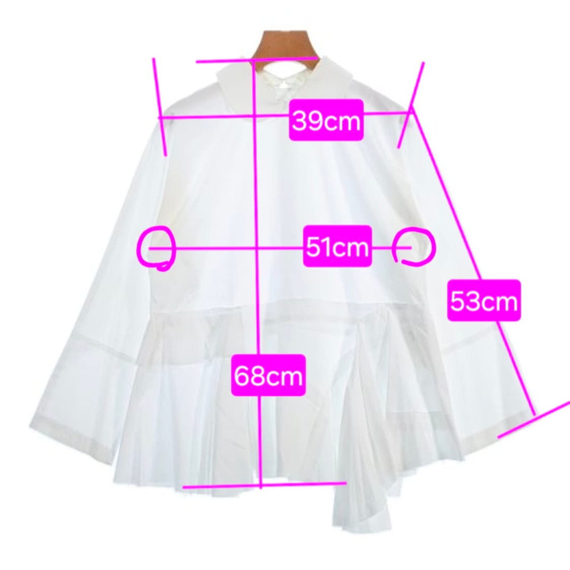 (중고)TAO Comme des Garcons 화이트 블라우스 M 상품이미지6