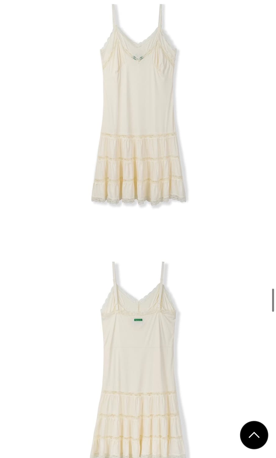 그린버터 셔링 레이스 슬립 드레스 상품이미지5