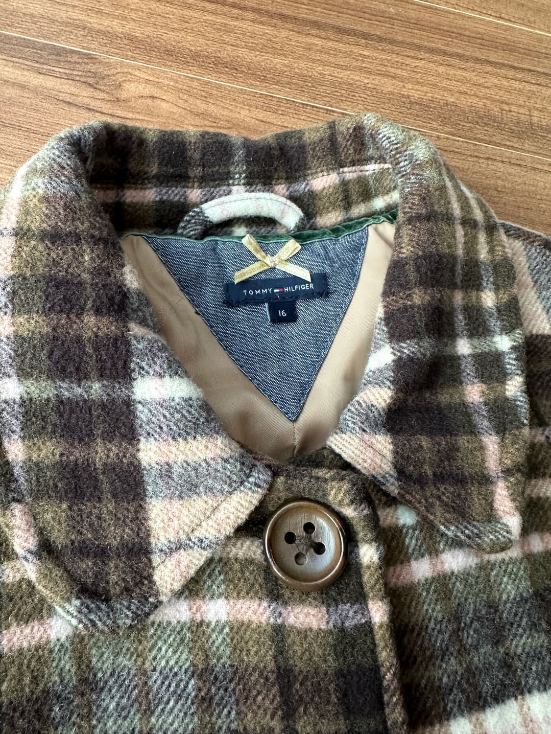 타미힐피거 걸스 체크 코트 16(85) 상품이미지5