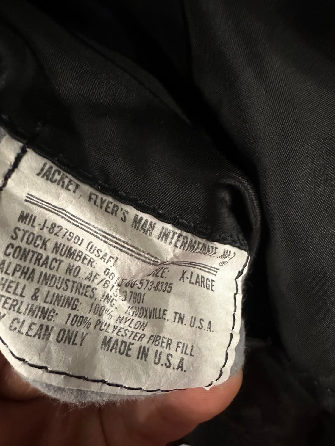 XL)알파인더스트리 민수용 ma-1 made in usa 상품이미지4