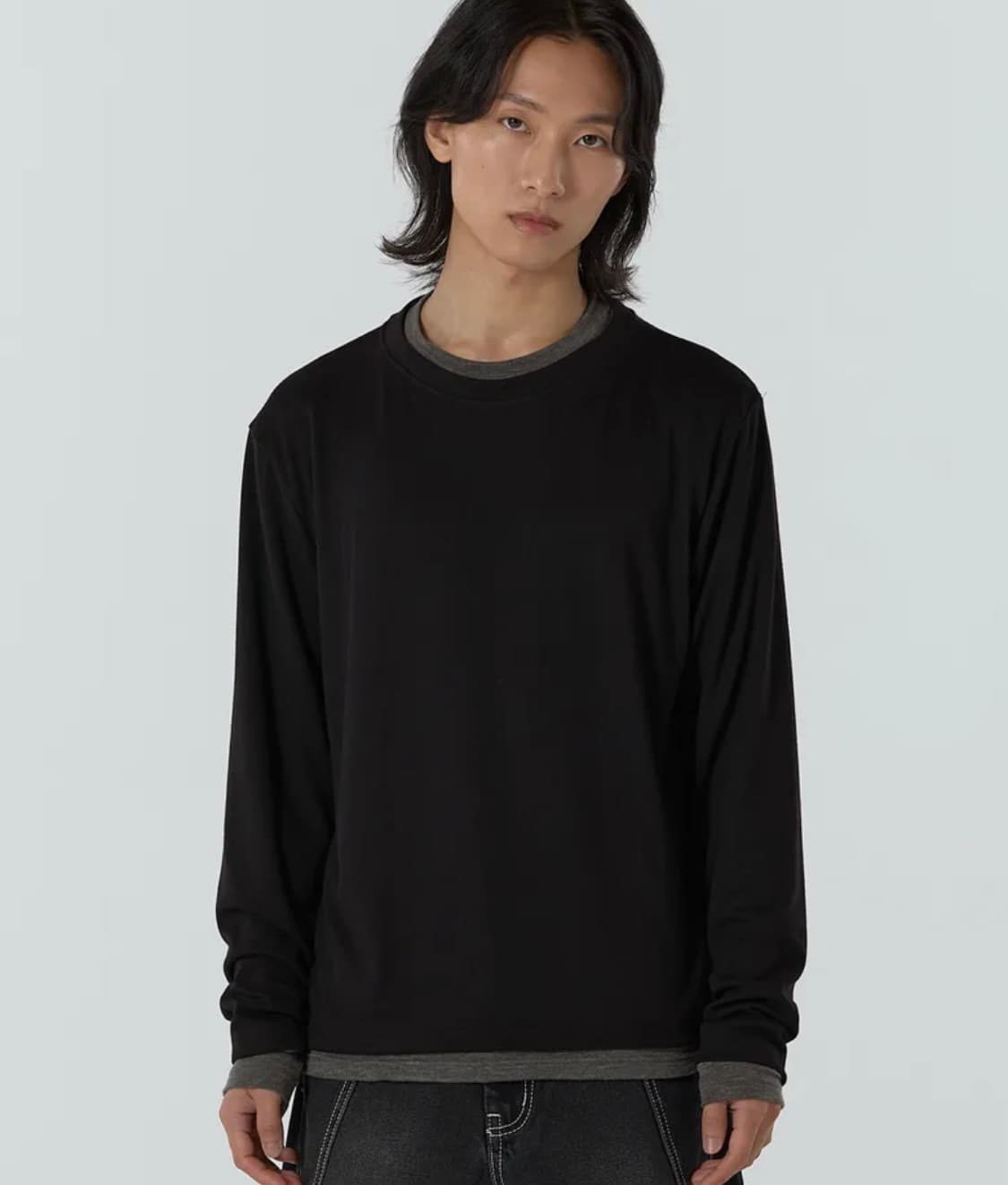 주앙옴므 레이어드 롱슬리브 블랙 M 새상품 상품이미지1