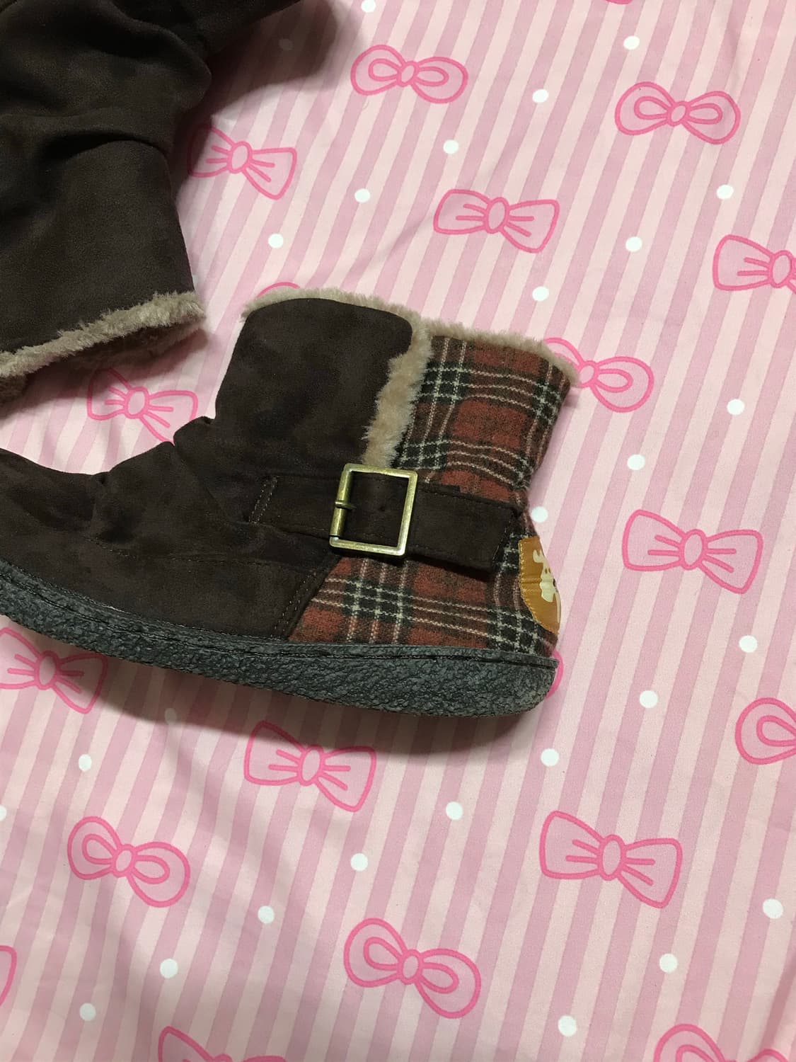 Moz 군밤 체크 셔링 부츠 모리신발 하구미신발 상품이미지2