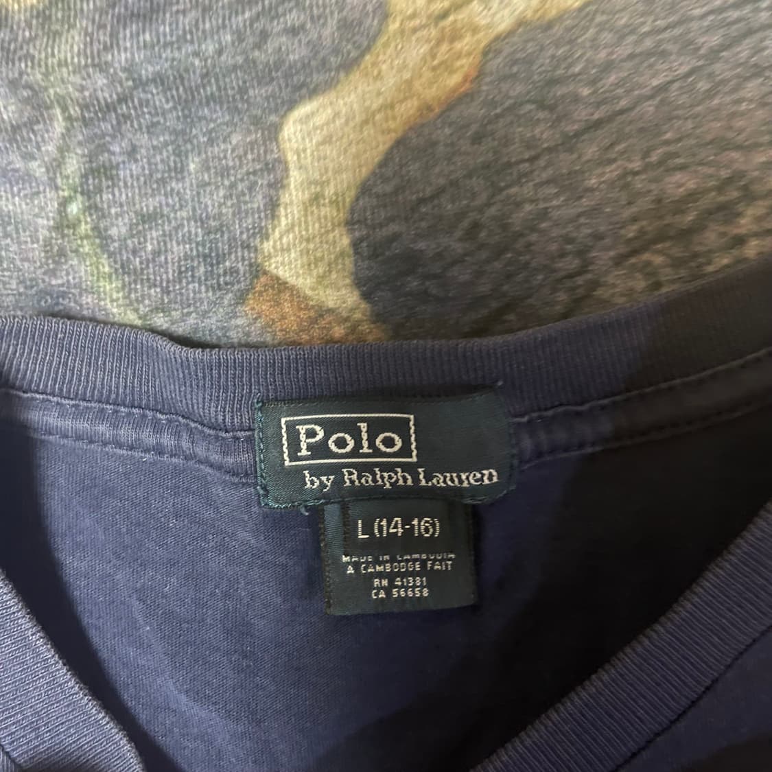 폴로 랄프로렌 빈티지 스몰로고 네이비 롱슬리브 L 상품이미지3