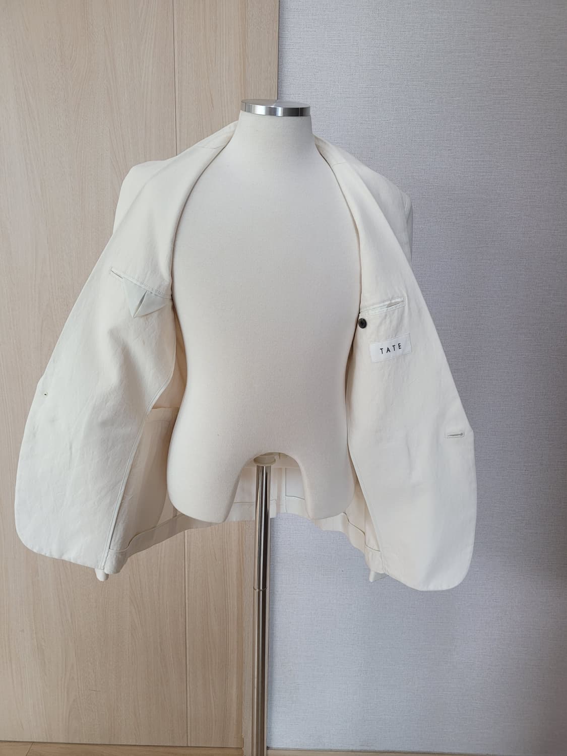 테이트 TATE 남자 원버튼 마혼방 블레이저 100 아이보리 상품이미지8
