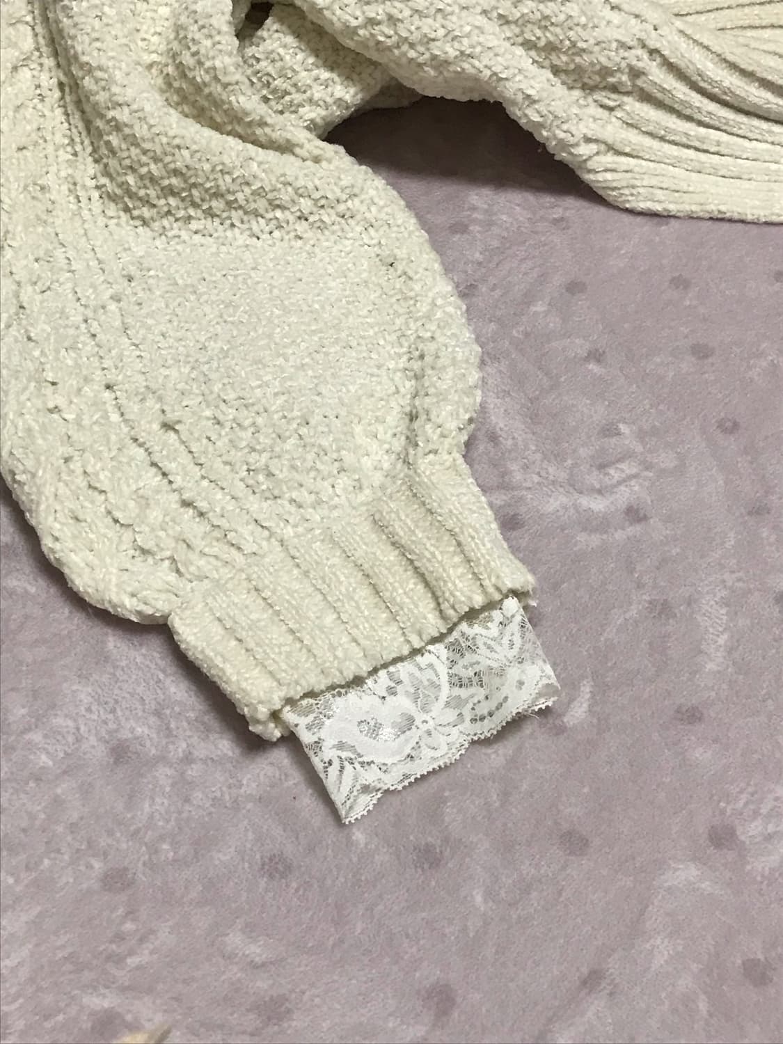 엑시즈팜 꽈배기 레이스 니트  상품이미지2