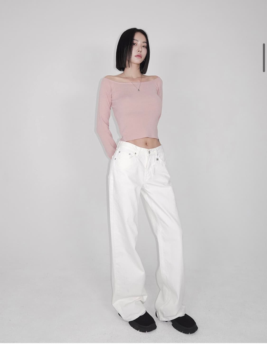 (새상품)화이트 바지 상품이미지1