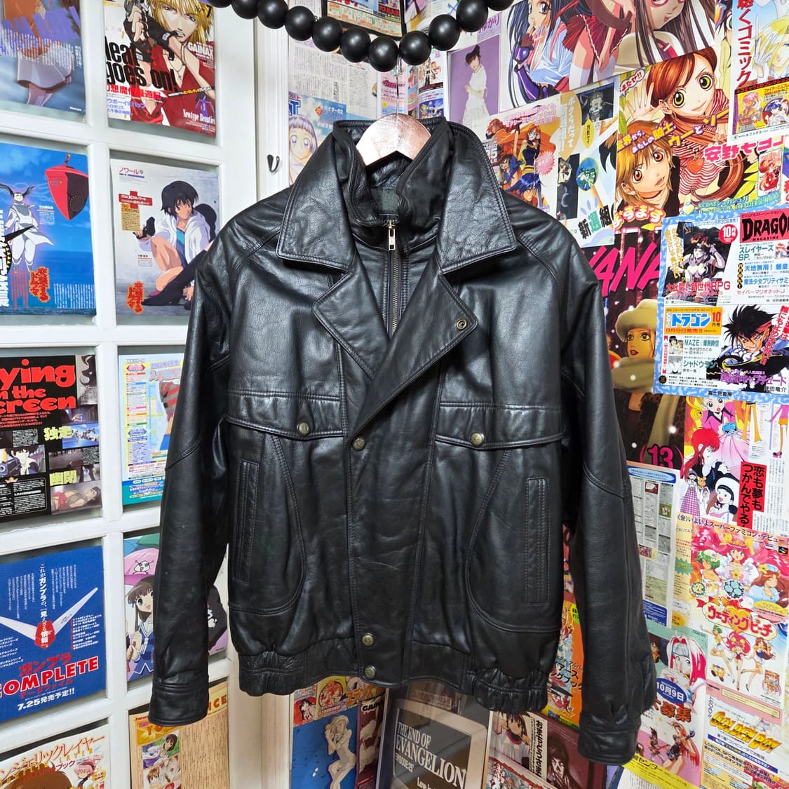 드럼다이드 소가죽 레이어드 봄버 자켓 상품이미지2