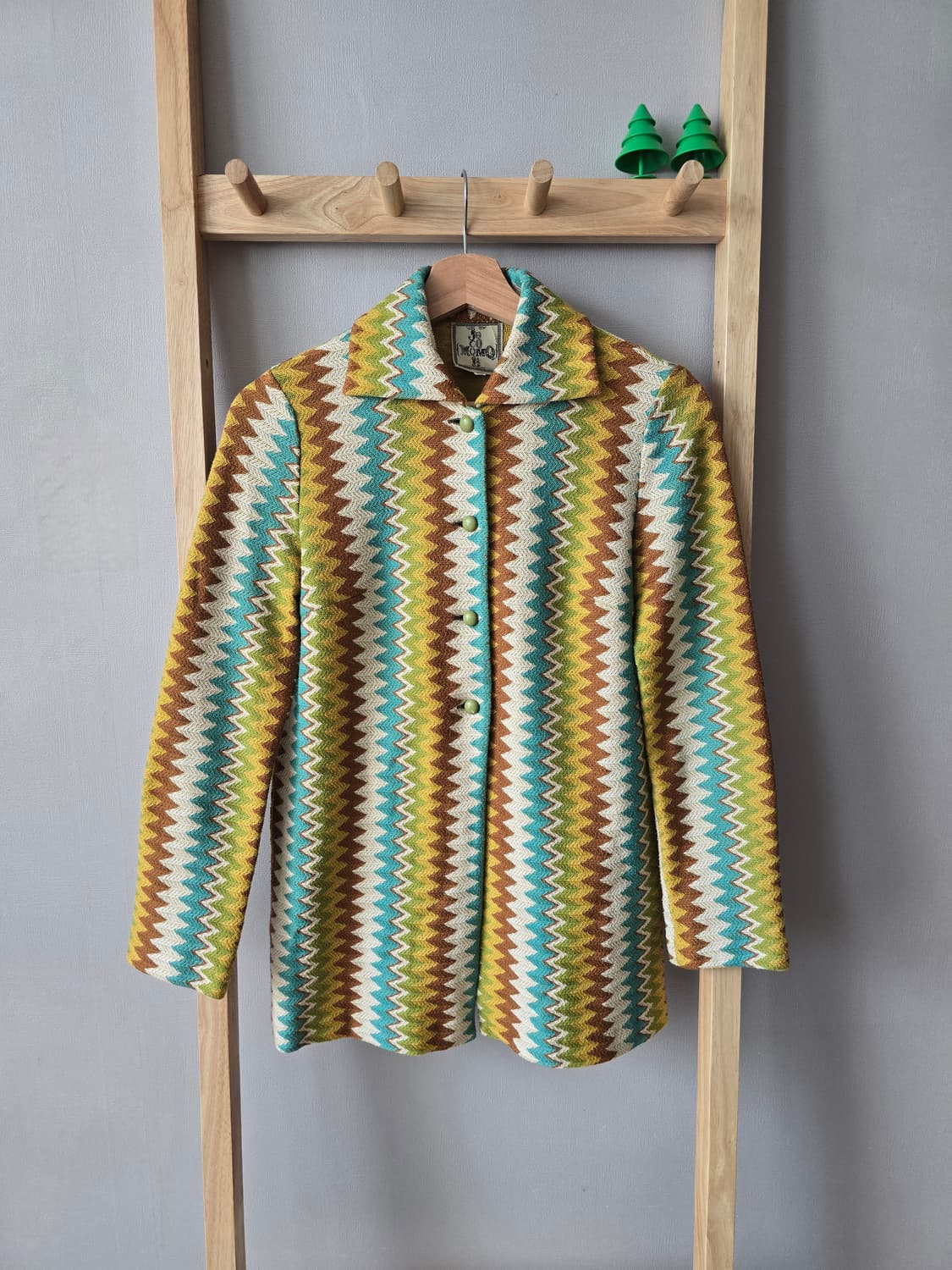 Jocomomola Zigzag Pattern Knit Jacket 상품이미지1