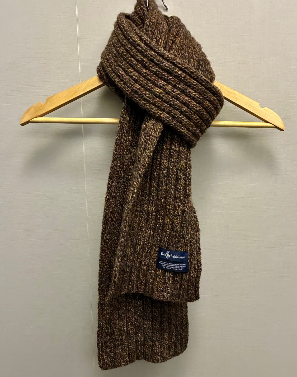 POLO 폴로랄프로렌 가죽패치 램스울 머플러 목도리 상품이미지7