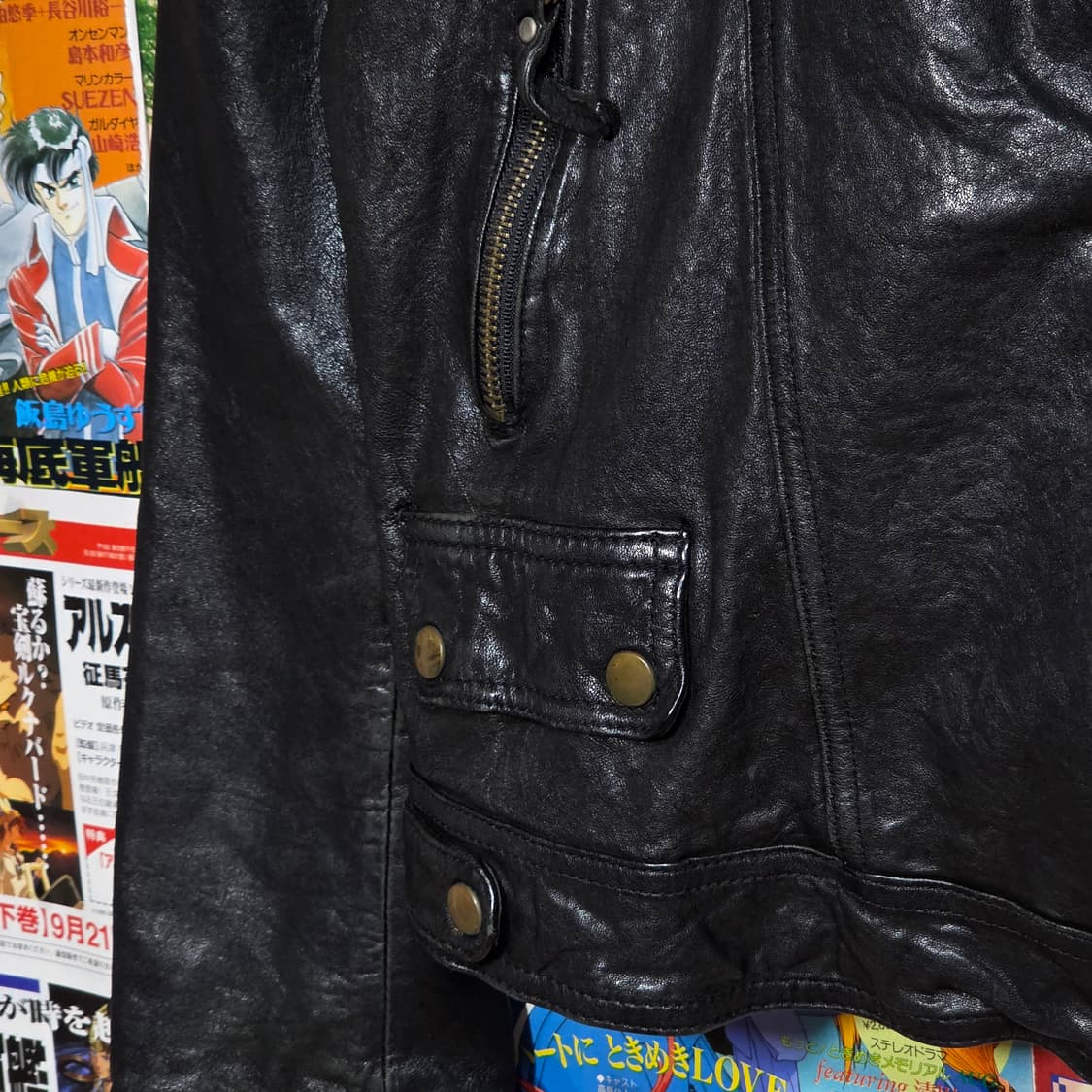 빈티지 락시크 양가죽 걸즈 라이더 자켓 상품이미지4