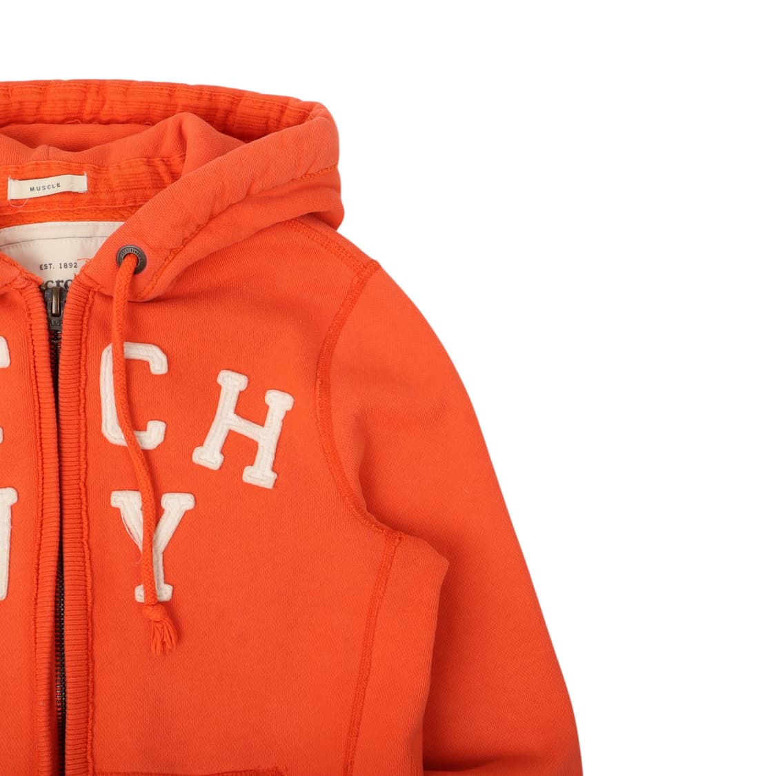 아베크롬비 오렌지 아치로고 후드집업 상품이미지3