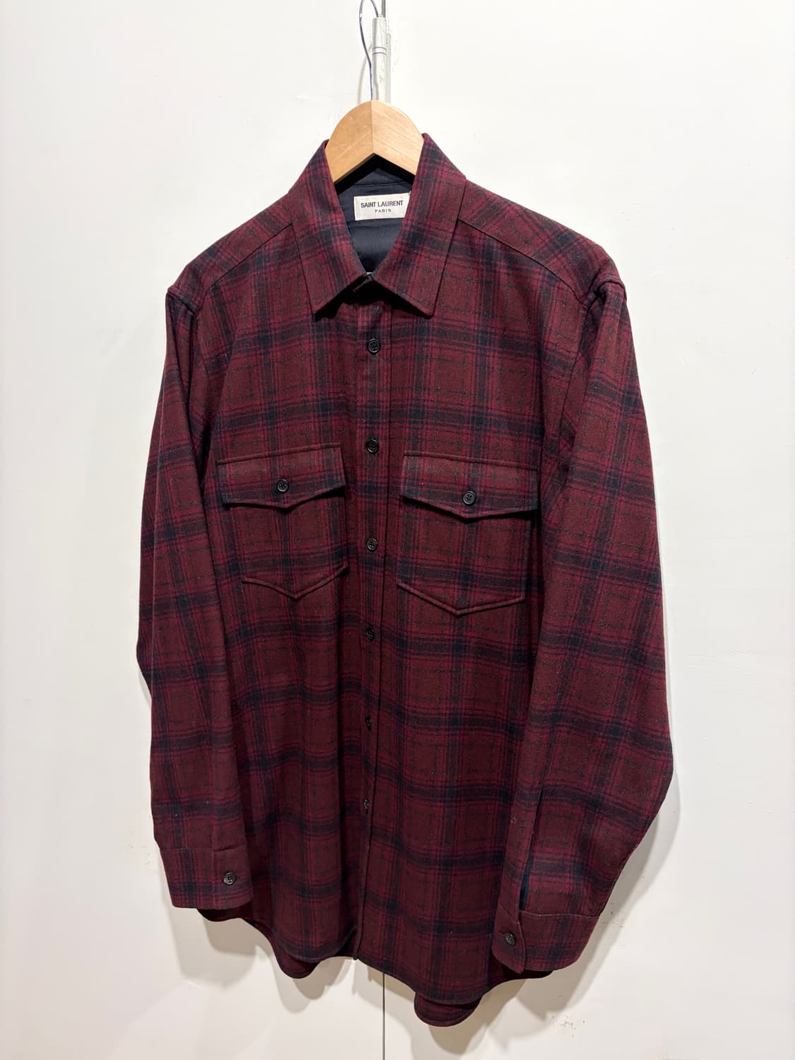 생로랑 보르도 플란넬 셔츠 상품이미지2