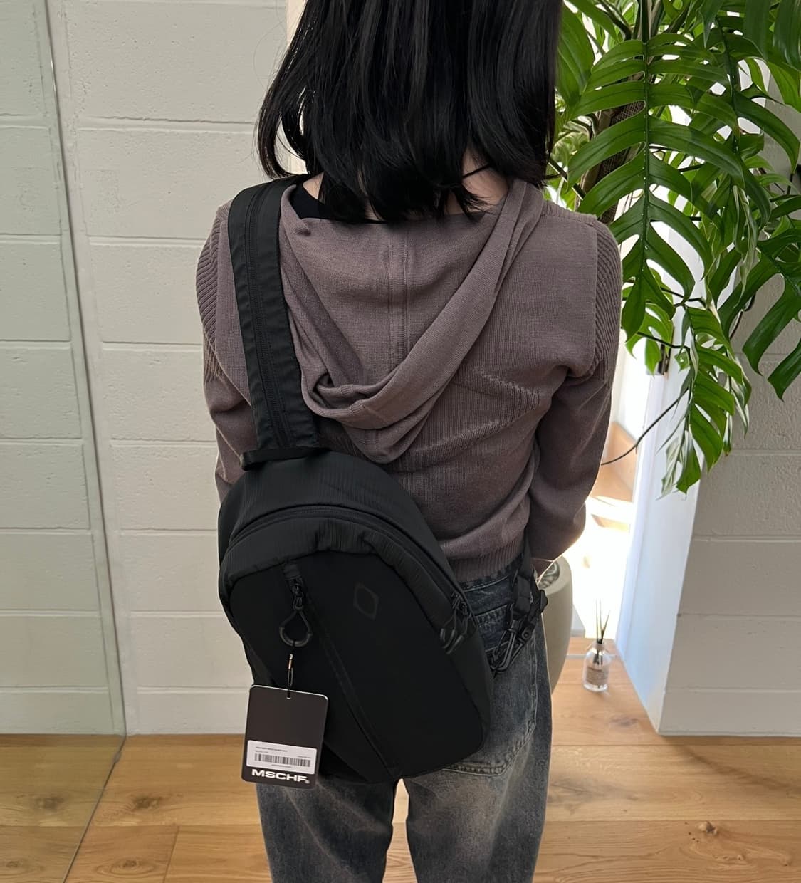 미스치프 롬버스 니티드 후드 로즈 브라운 상품이미지5