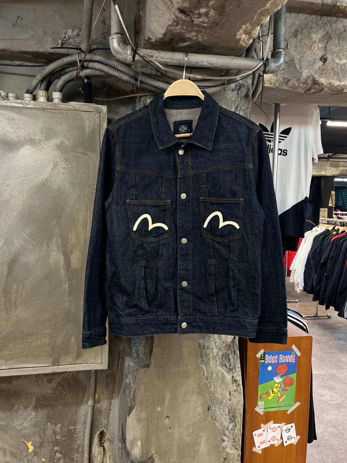 에비수 빅로고 데님 자켓 인디고 105 #csz2305 상품이미지1