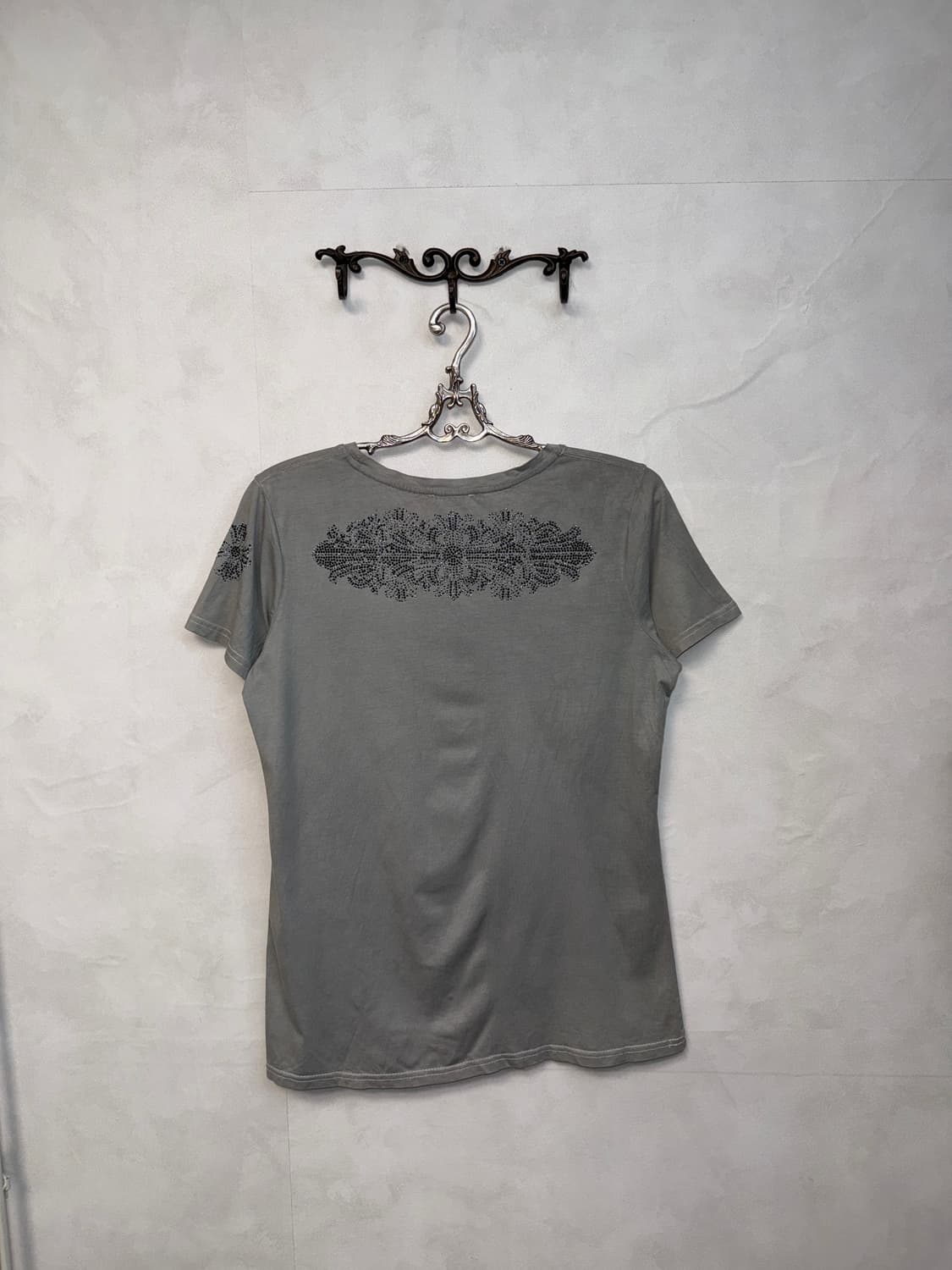 Gray cross cubic half t 상품이미지5