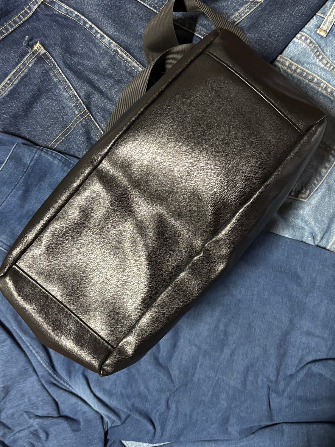 basic black leather bag 상품이미지8