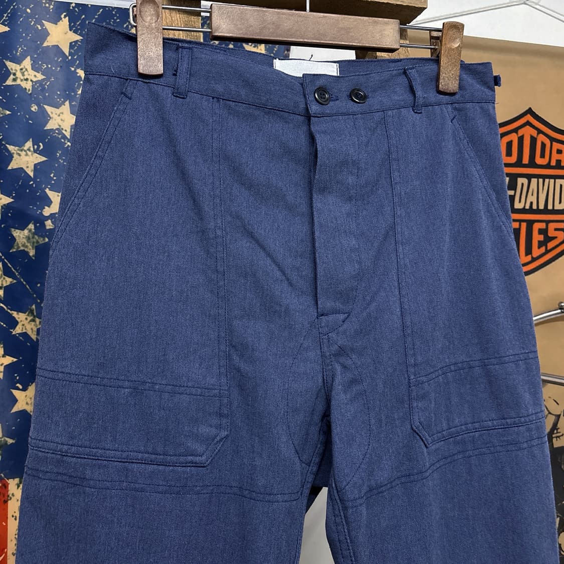 90s 오리지널 빈티지 프렌치 워크 팬츠 신치백 카고 N694 상품이미지3