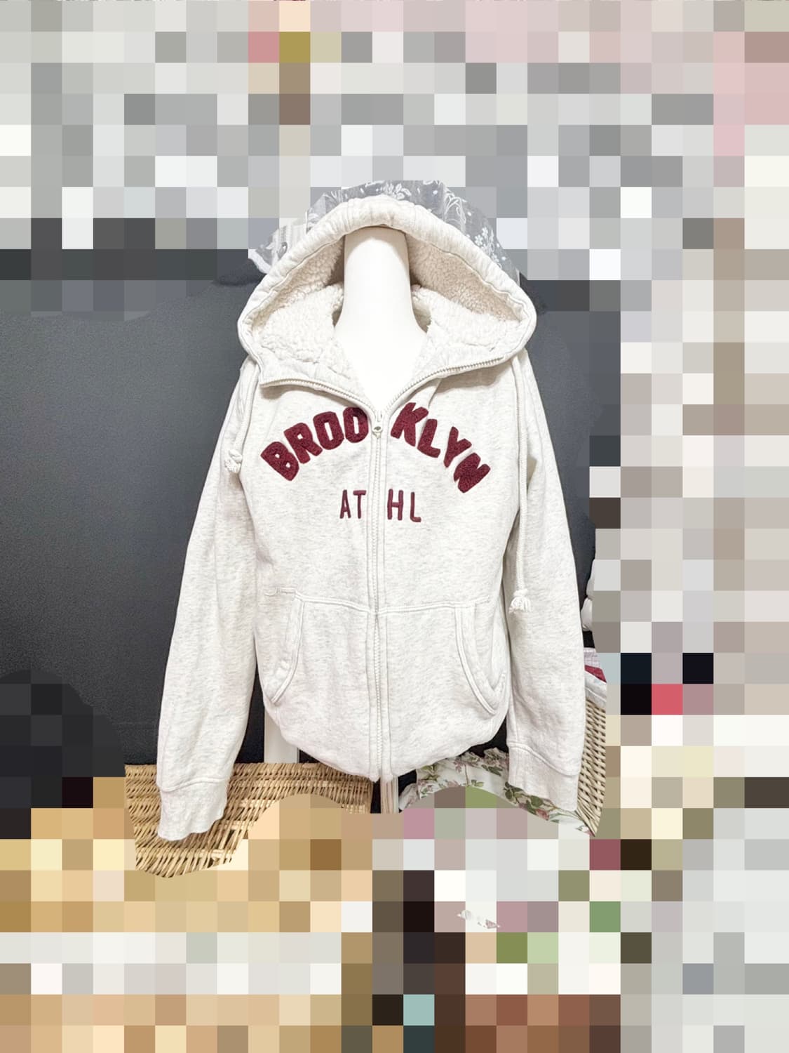 폴햄ㅡ 두툼한 털 후드 집업 호칭90 상품이미지1